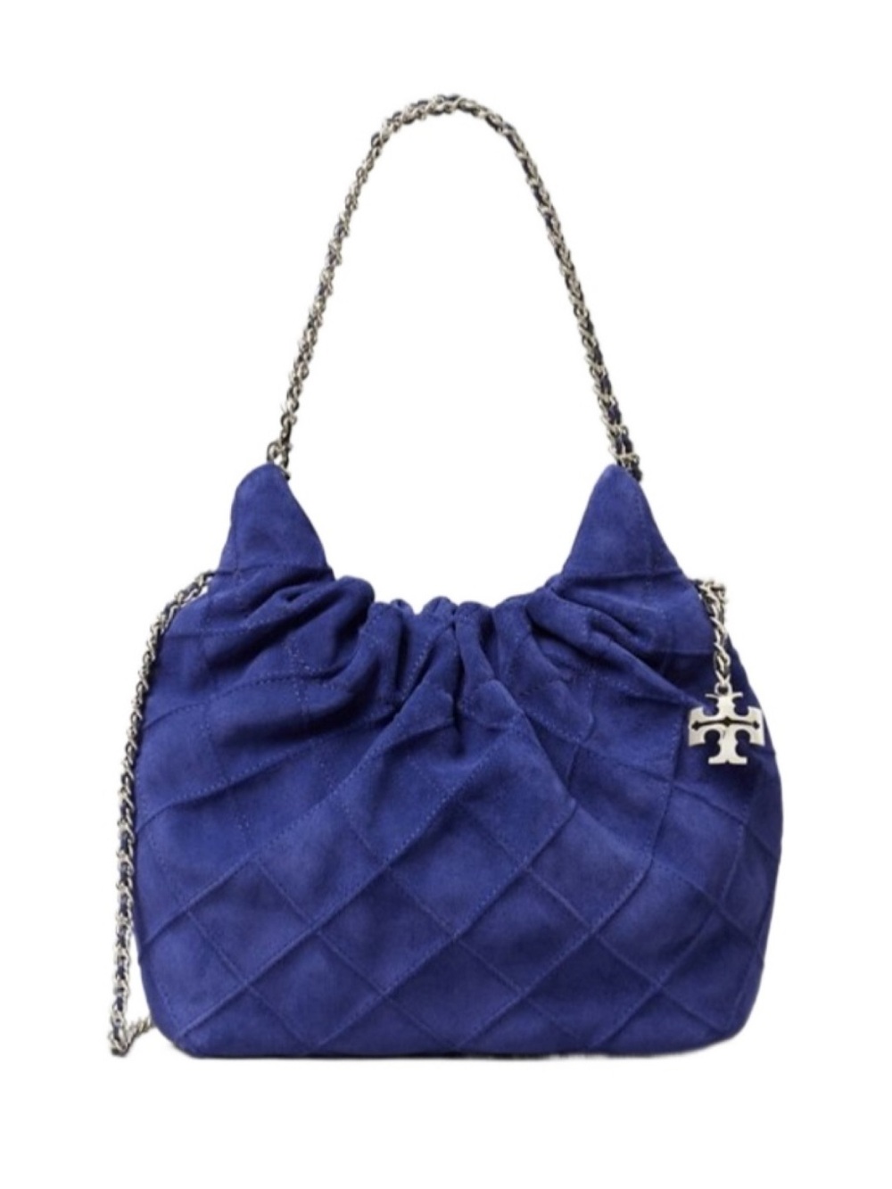 Tory Burch Mini Fleming hobo bag in Ballpoint Blue
